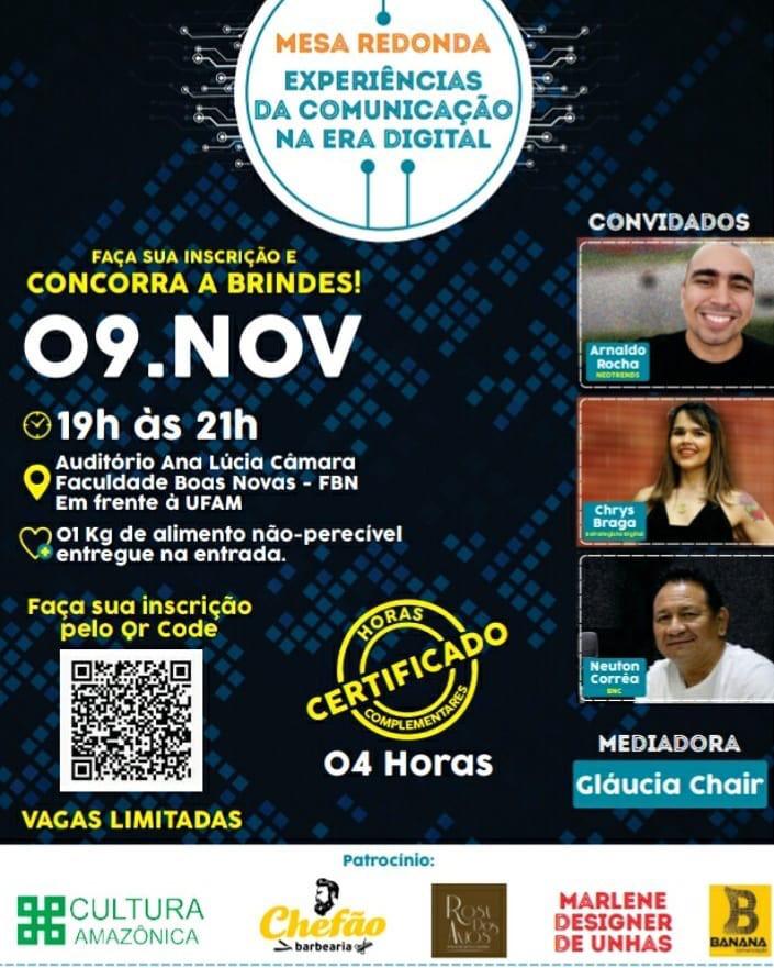 Mesa-redonda “Experiências de Comunicação na Era Digital” (09 de Novembro)