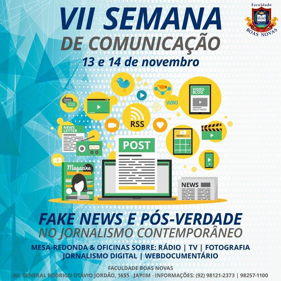 VII Semana de Comunicação “Fake News e pós-verdade no jornalismo contemporâneo” (13 e 14 de Novembro)