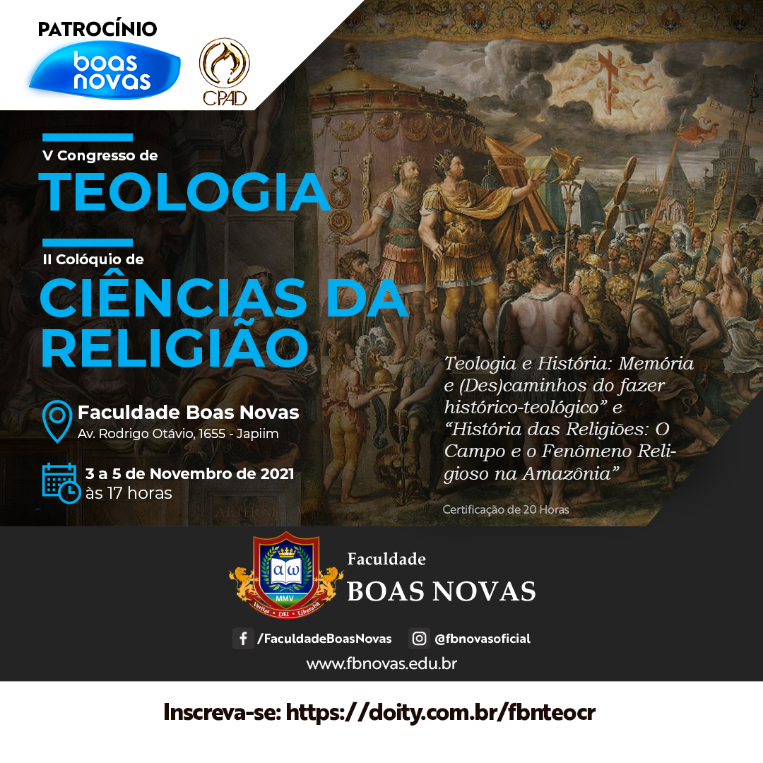Faculdade Boas Novas Promove o V Congresso de Teologia e o II Colóquio de Ciência da Religião