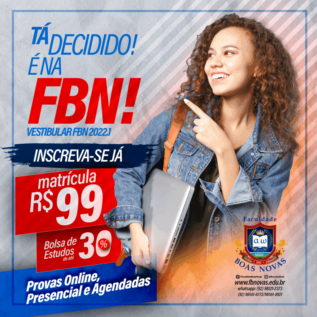 Faculdade Boas Novas lança edital para inscrições do vestibular 2022/1 ...